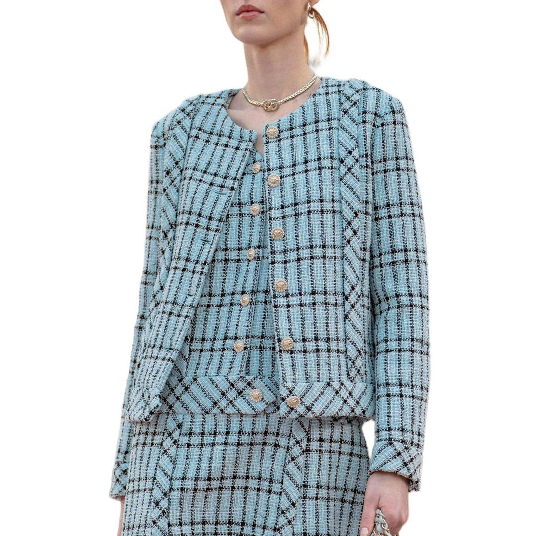 Chanel Chanel 25S Spring Summer Collection Jackets Coats Women's Light Blue