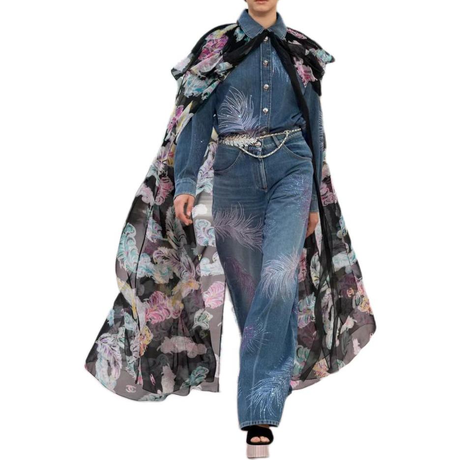Chanel Chanel 25S Spring Summer Collection Jeans Women's Blue