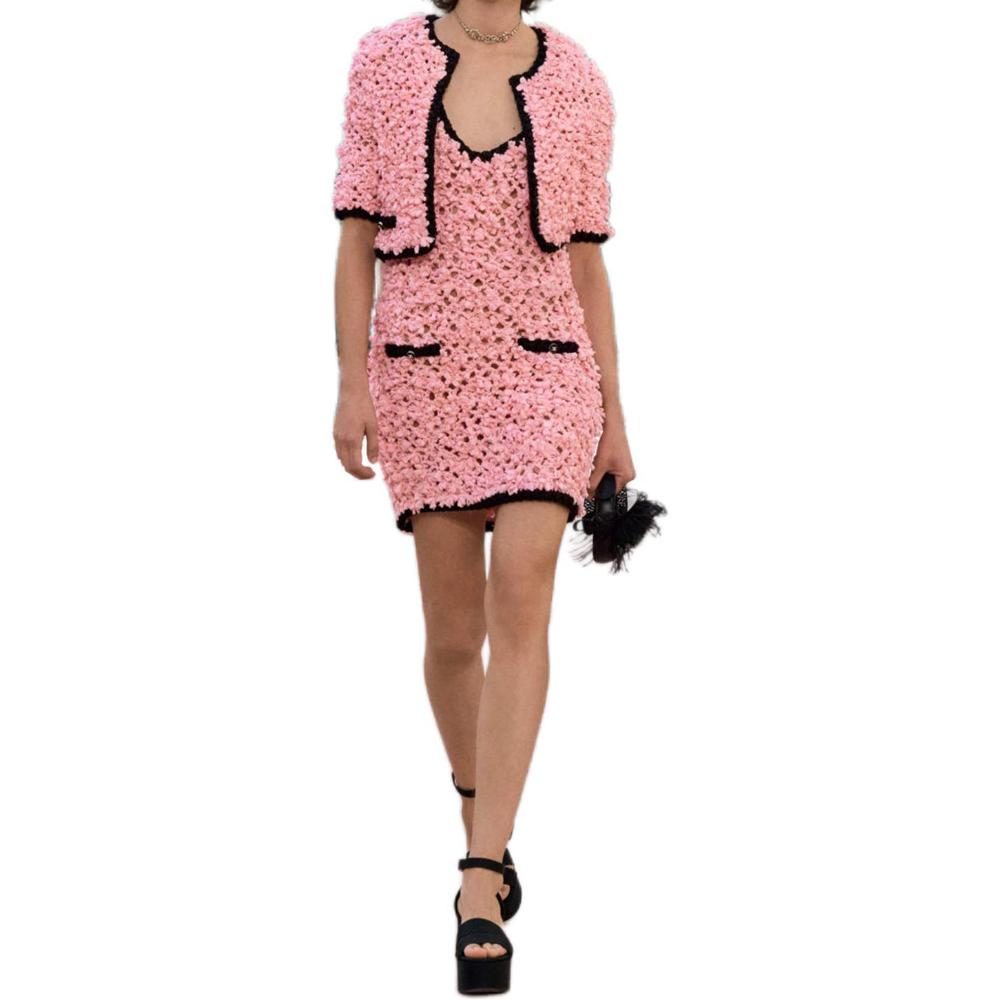 Chanel Chanel 25S Spring Summer Collection Sleeveless Dress Women's Pink