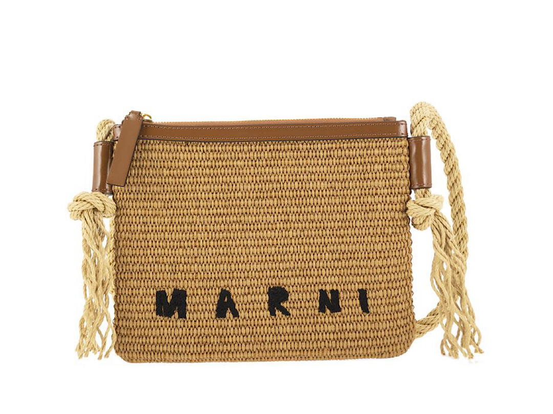 Marni Marni Marcel Summer Bag With Rope Shoulder Strapnatural 52 Cotton 48 Polyamidenylon Contrast 10