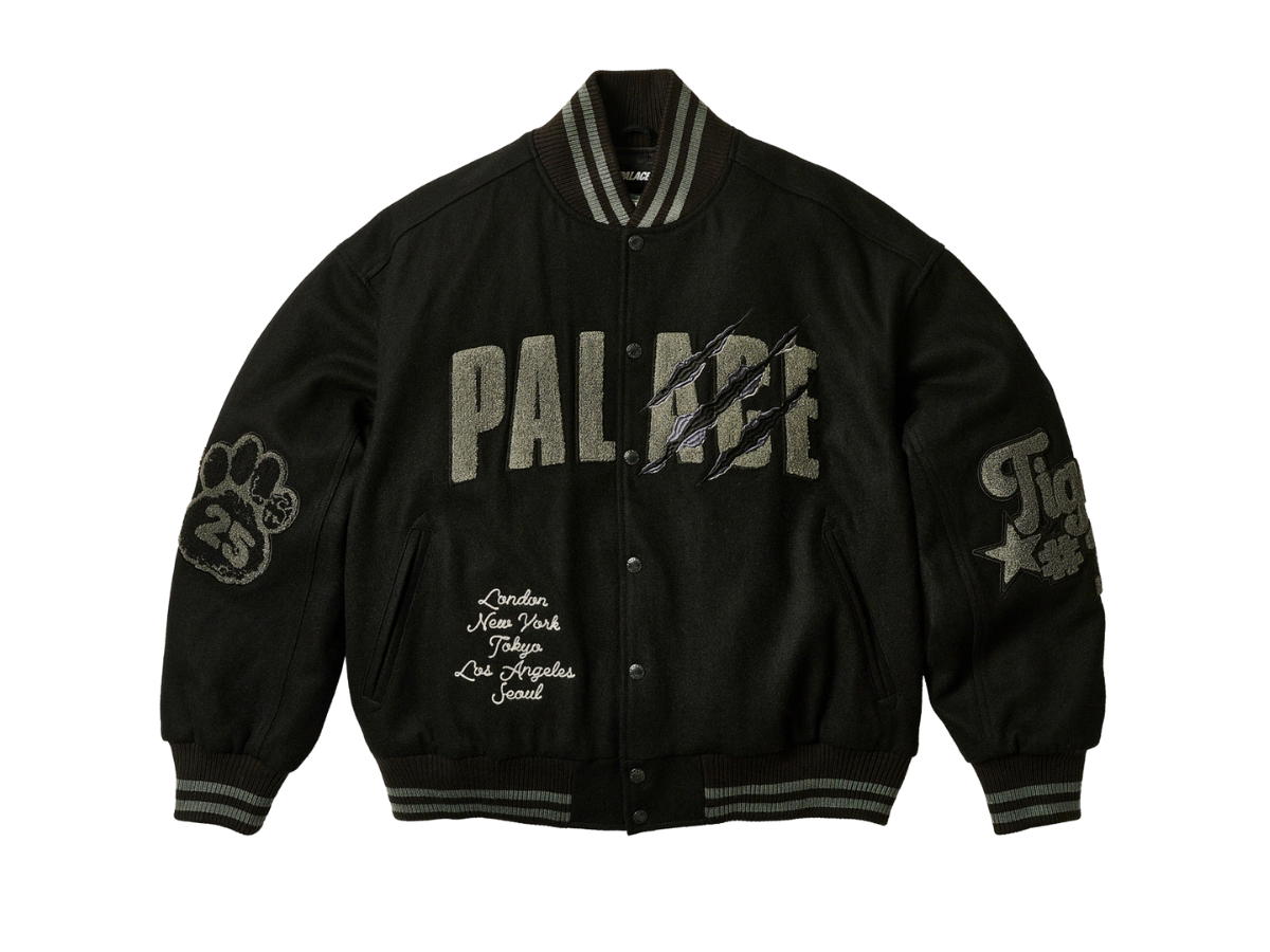 Palace Palace Tora Tora Varsity Jacket Black