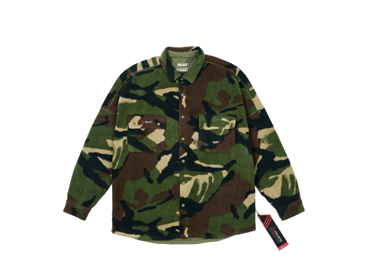 Palace Palace Polartec Drop Shoulder Shirt Woodland Dpm