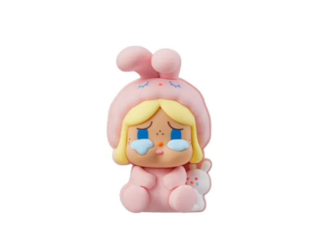 Pop Mart Pop Mart Crybaby Sitting Pink Rabbit (Secret Edition) Bubble Cute Particle Pajama Party Series Decorative Buckle Set