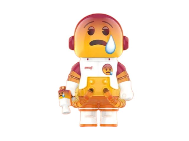 Pop Mart (เช็คการ์ด) Pop Mart A Trying Sitution Mega Space Molly 100% × Emoji? Series - view 1