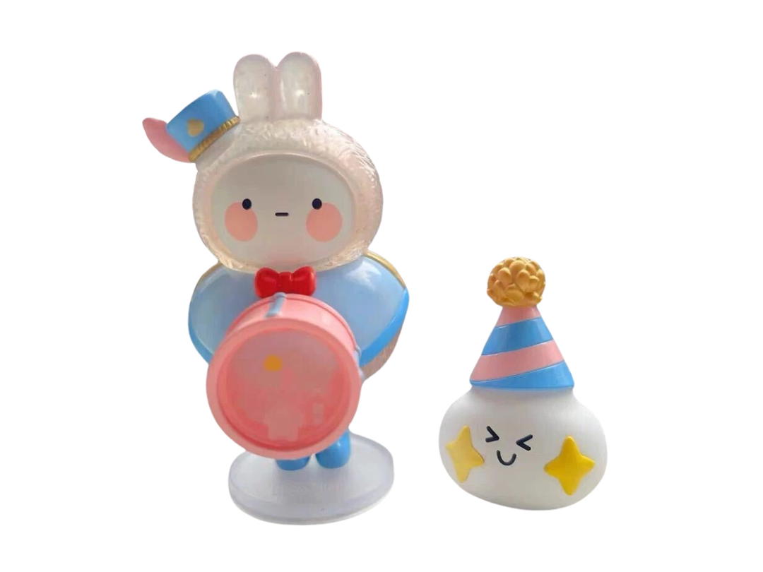 Pop Mart (เช็คการ์ด) Pop Mart Bobo & Coco Icing Sugar Rabbit Gathering At The Pop Land Series