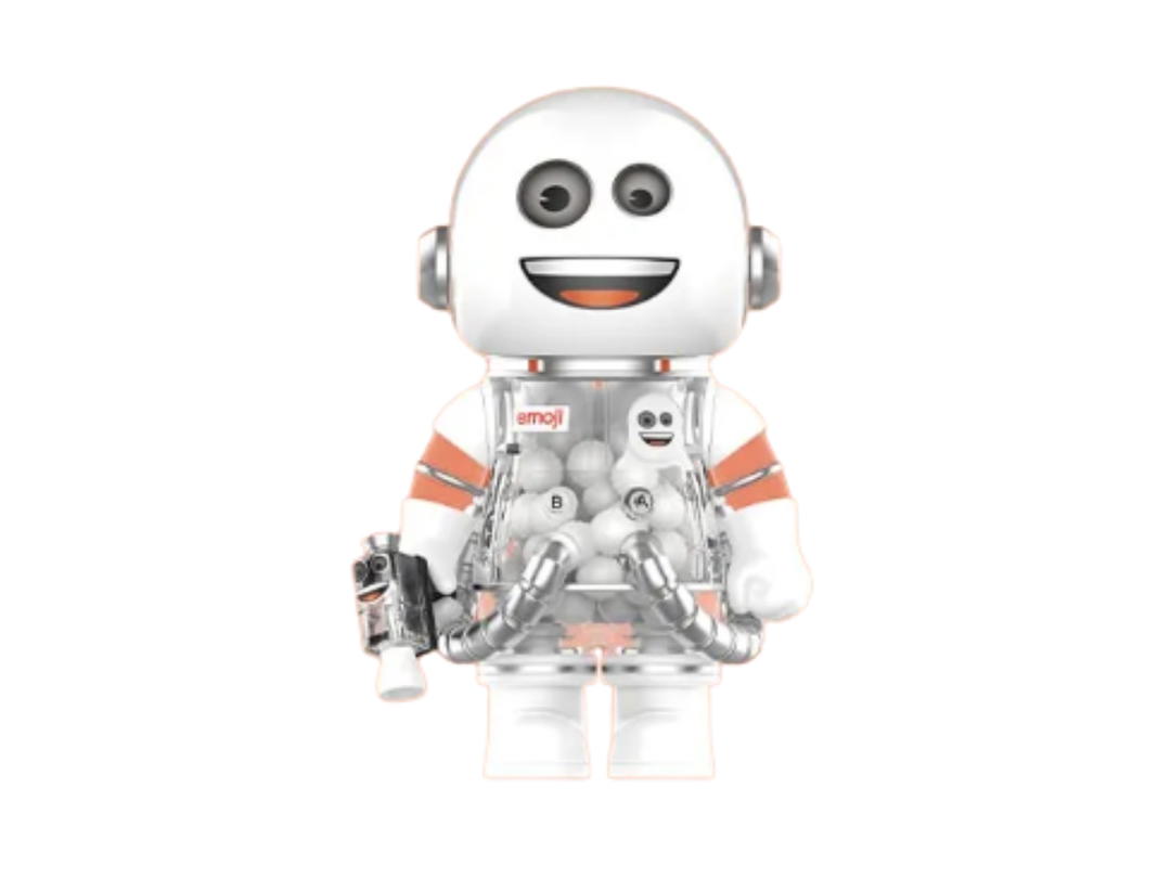 Pop Mart (เช็คการ์ด) Pop Mart Caution, The Ghost Is Here Mega Space Molly 100% × Emoji?  Series