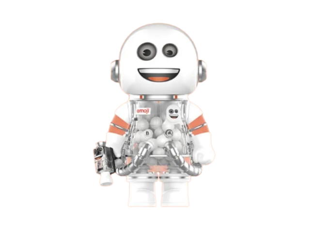 Pop Mart (เช็คการ์ด) Pop Mart Caution, The Ghost Is Here Mega Space Molly 100% × Emoji?  Series - view 1