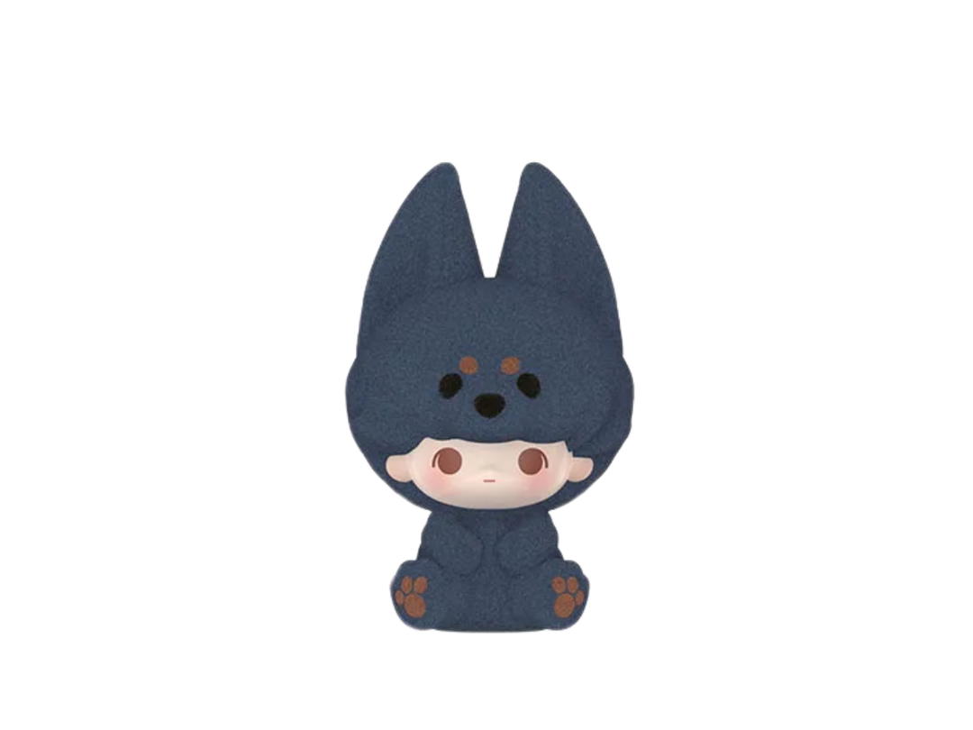 Pop Mart (เช็คการ์ด) Pop Mart Dimoo Sitting Doberman Pop Bean Pajama Cross Dressing Series