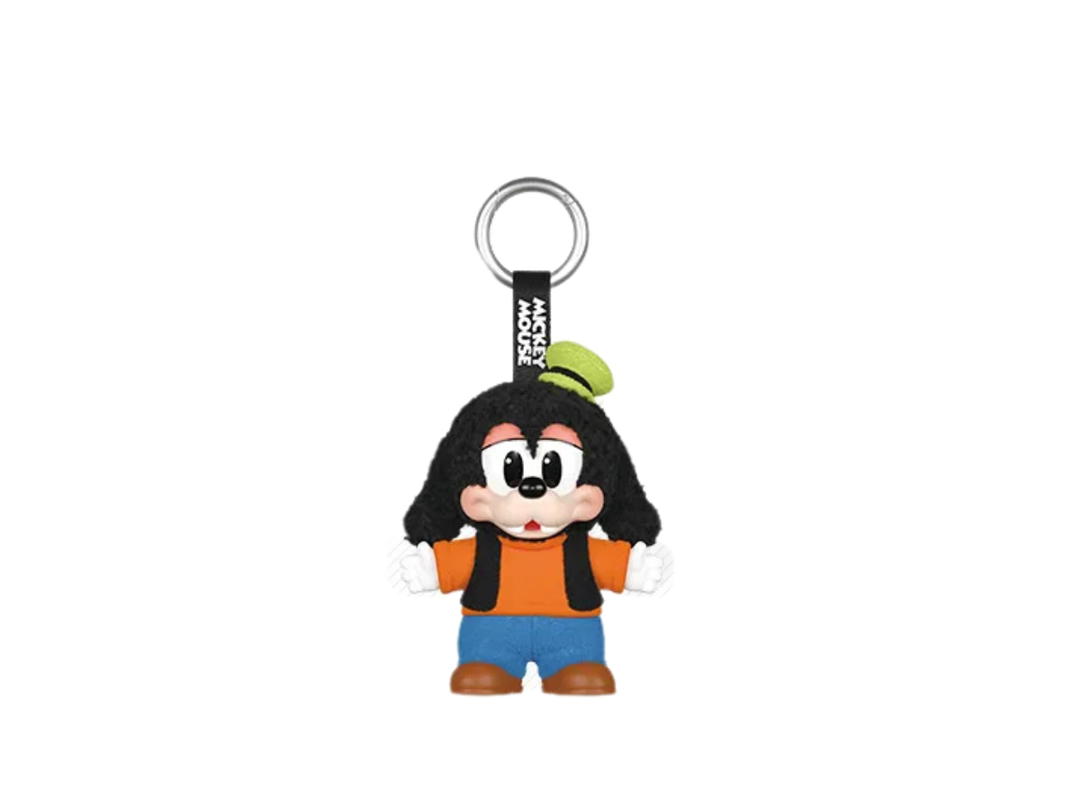 Pop Mart (เช็คการ์ด) Pop Mart Goofy Mickey Family Cute Together Keychain Series Figures