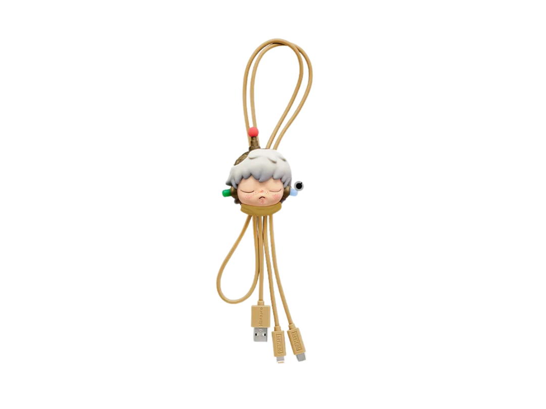 Pop Mart (เช็คการ์ด) Pop Mart Never Growing Up (Secret Edition) Hirono Echo Series-2 in 1 Cable Blind Box