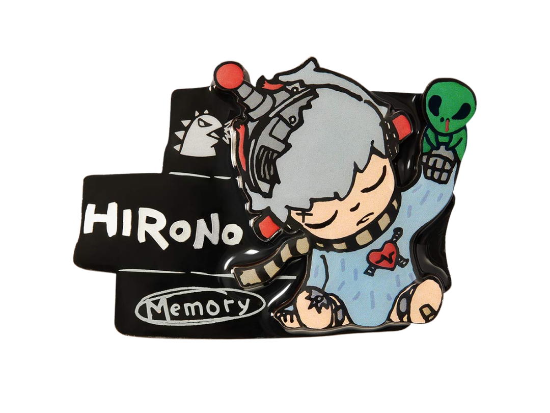 Pop Mart (เช็คการ์ด) Pop Mart Never Growing Up (Secret Edition) Hirono Echo Series - Fridge Magnet Clip Blind Box