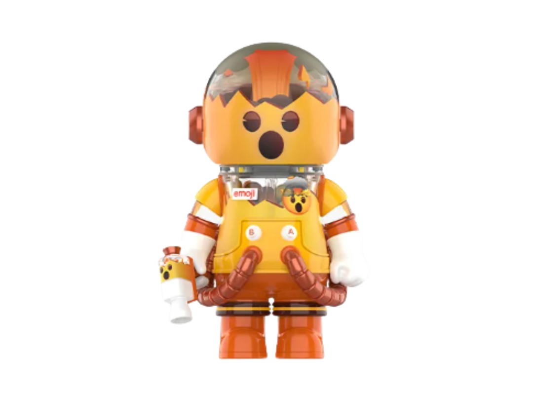 Pop Mart (เช็คการ์ด) Pop Mart Open Minded (Secret 01) Mega Space Molly 100% × Emoji? Series