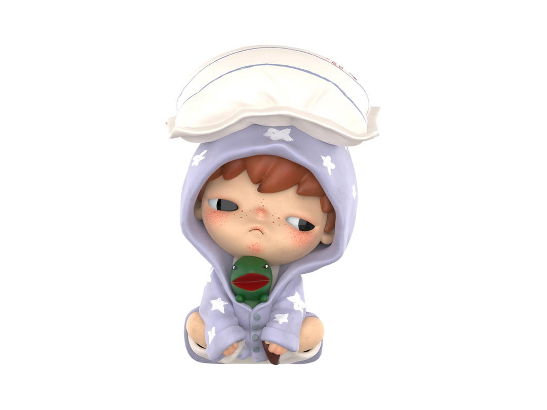 Pop Mart (เช็คการ์ด) Pop Mart Staying Up Hirono Echo Series Figures
