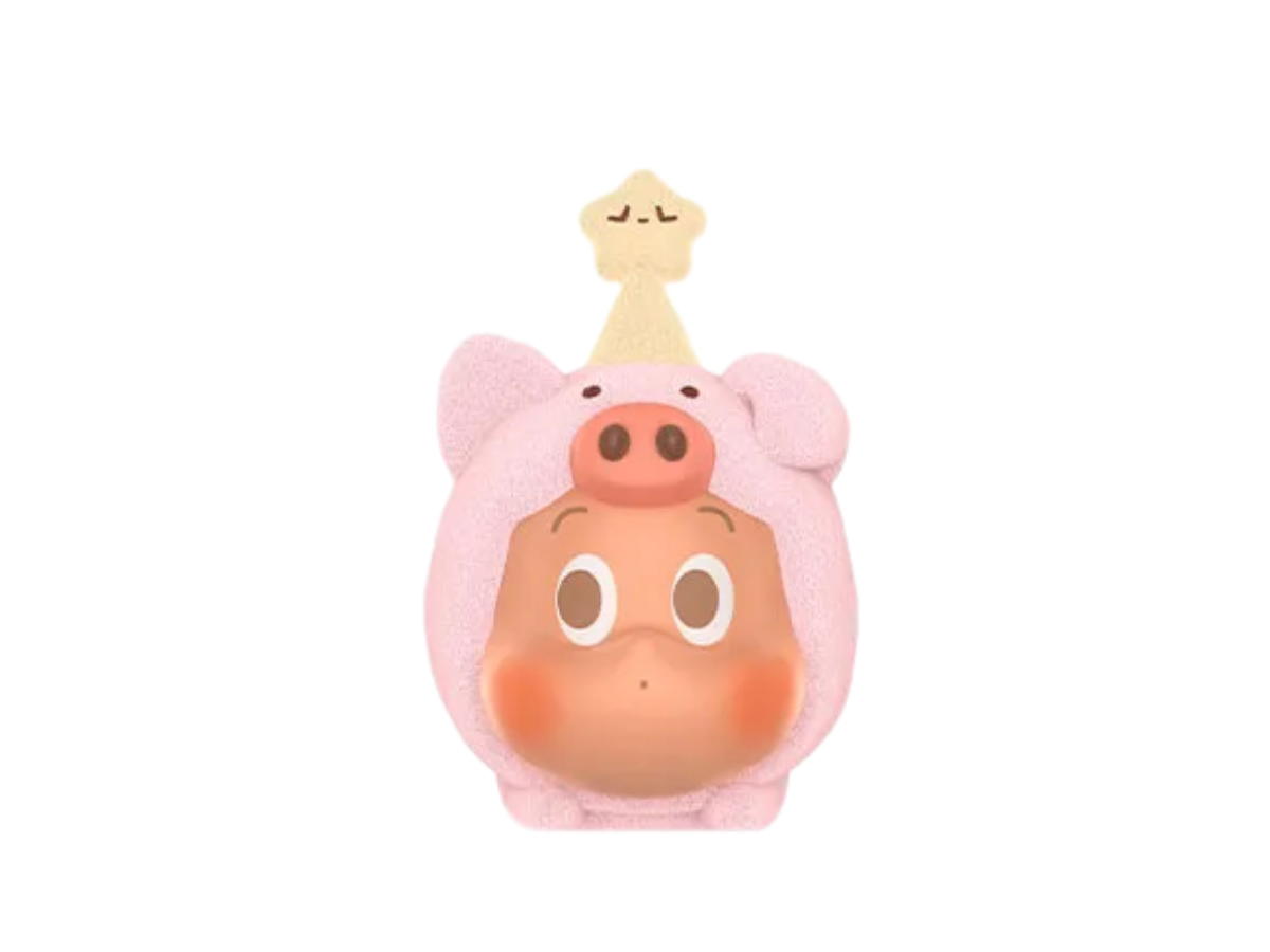 Pop Mart (เช็คการ์ด) Pop Mart Twinkle Twinkle Lying Piggy Pop Bean Pajama Cross Dressing Series