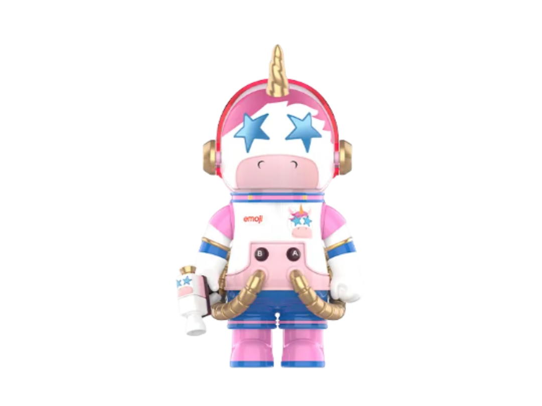Pop Mart (เช็คการ์ด) Pop Mart Unicorn (Secret 02) Mega Space Molly 100% × Emoji? Series