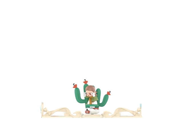 Pop Mart (เช็คการ์ด) Pop Mart Zsiga Cactus Gift For You Greeting Card Series Scene Sets - view 1