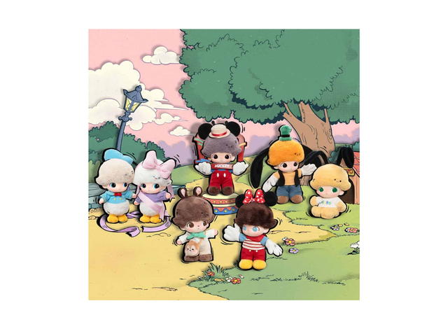 Pop Mart Pop Mart Dimoo World × Disney Series Vinyl Plush Keychain Blind Box Whole Set - view 2
