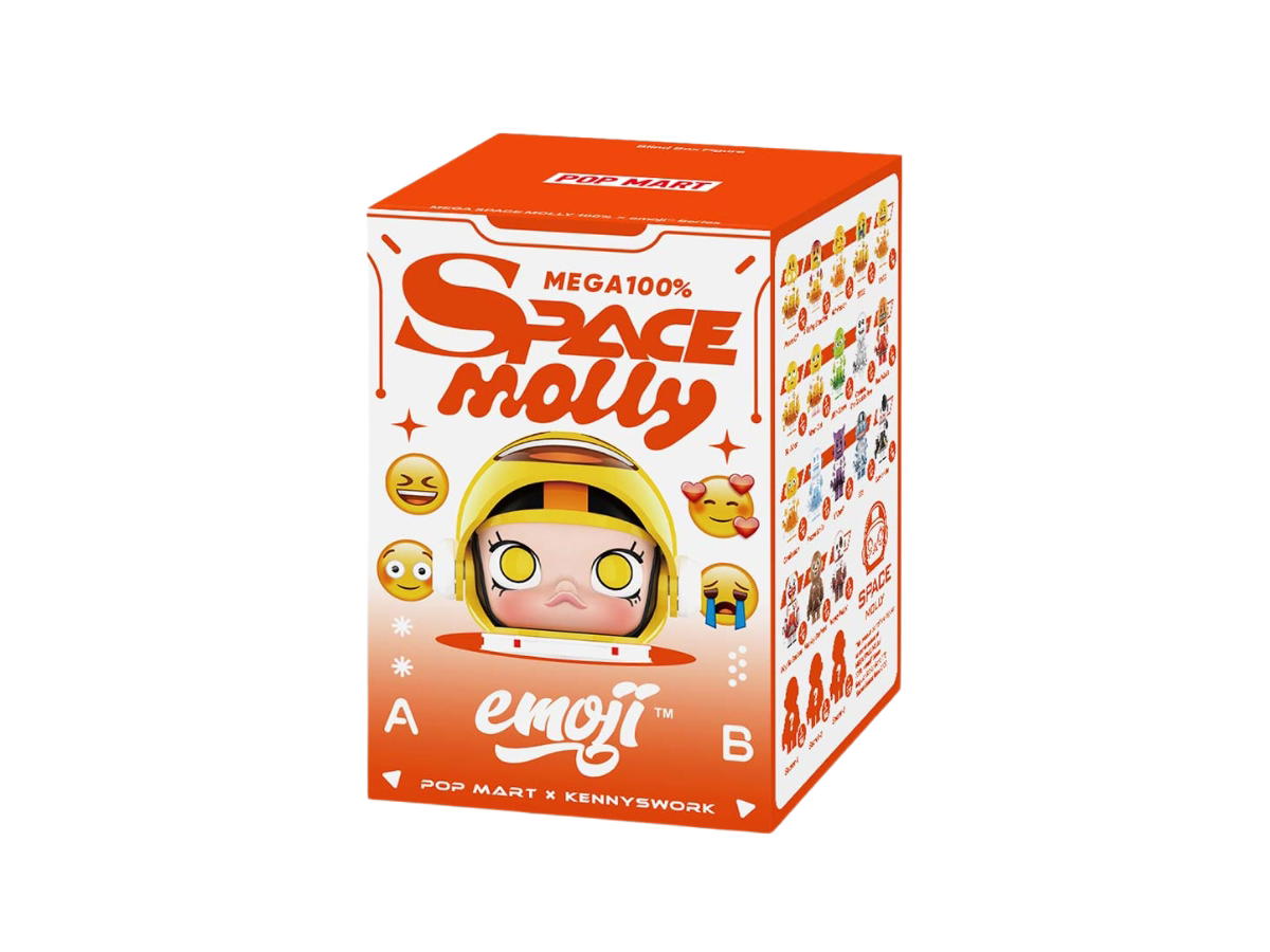 Pop Mart Pop Mart Mega Space Molly 100% × Emoji？Series Single Box
