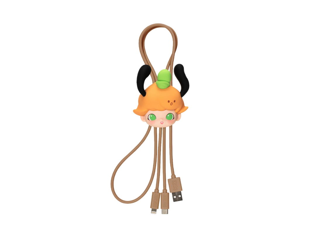 Pop Mart (เช็คการ์ด) Pop Mart Goofy's Prank Dimoo World × Disney Series-2 In 1 Cable Blind Box