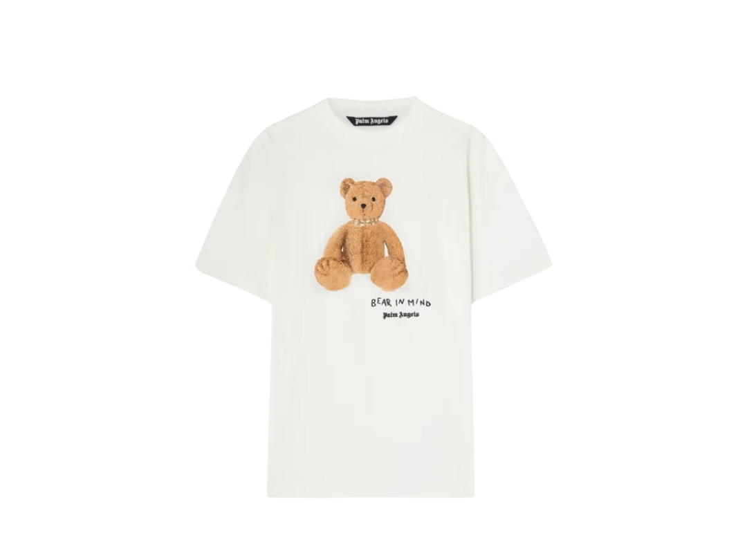 Palm Angels Palm Angels Bear in Mind T-shirt Off White Brown