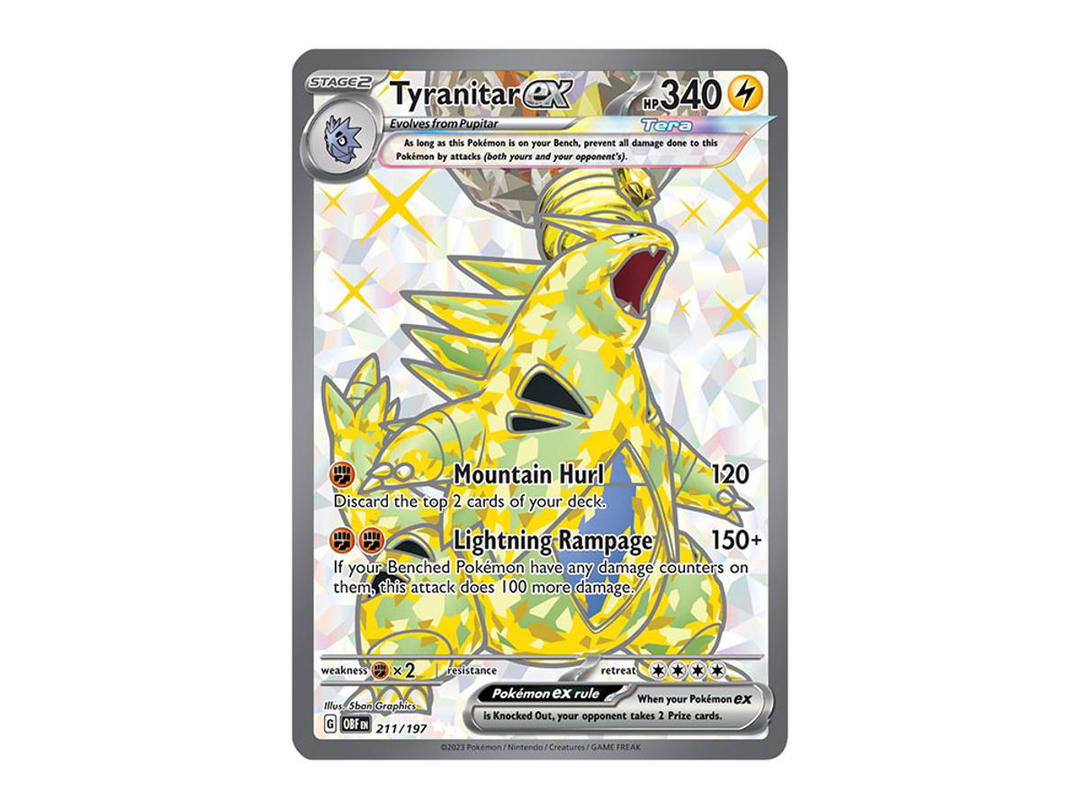 Pokemon Pokemon Tyranitar ex UR [OBF EN 211/197](Scarlet & Violet "Obsidian Flames")
