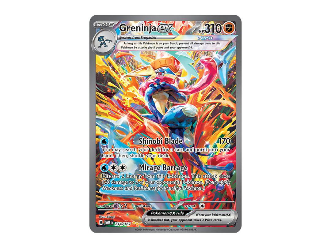 Pokemon Pokemon Greninja ex SIR [TWM EN 214/167](Scarlet & Violet "Twilight Masquerade")