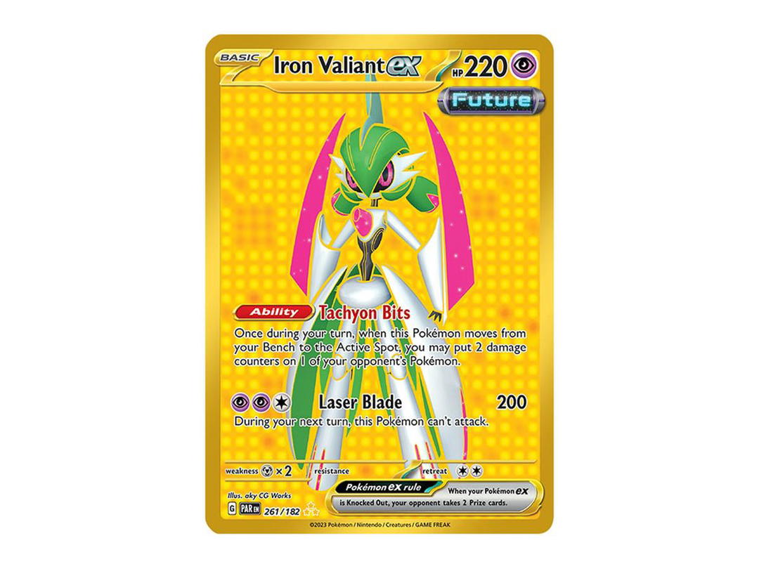 Pokemon Pokemon Iron Valiant ex HR [PAR EN 261/182](Scarlet & Violet "Paradox Rift")