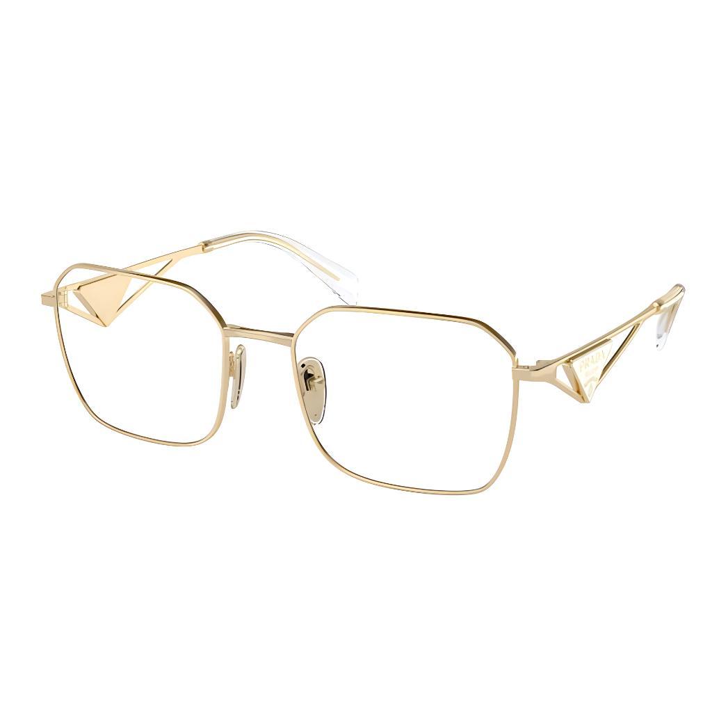 Prada Prada Metal Irregular Shape Eyeglass Frames Women's Gold