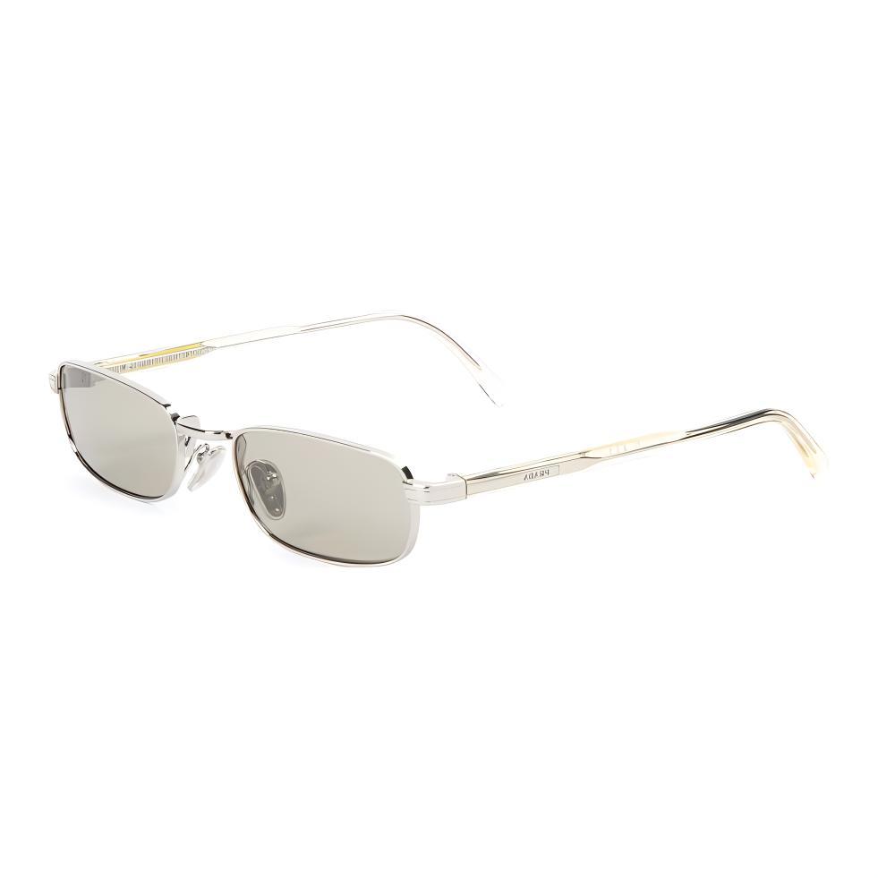 Prada Prada Acetate Rectangular Sunglasses Men's Silver