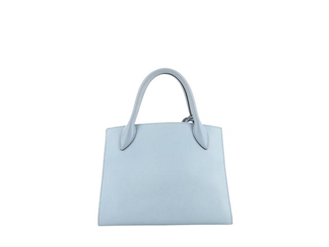 Prada Prada Monochrome Tote Saffiano Leather with City Calfskin Small Blue - view 3