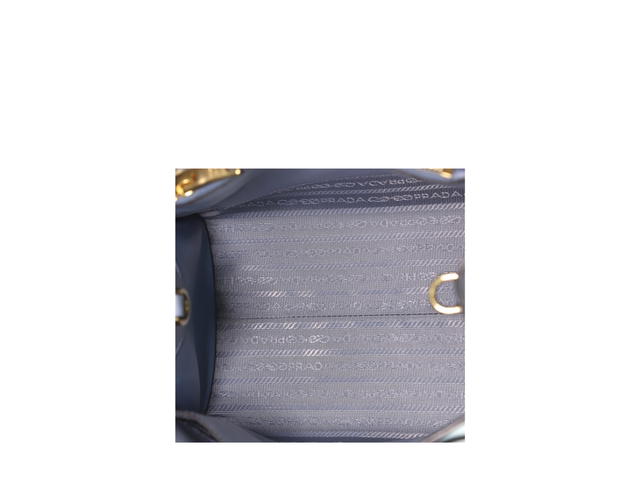 Prada Prada Monochrome Tote Saffiano Leather with City Calfskin Small Blue - view 5