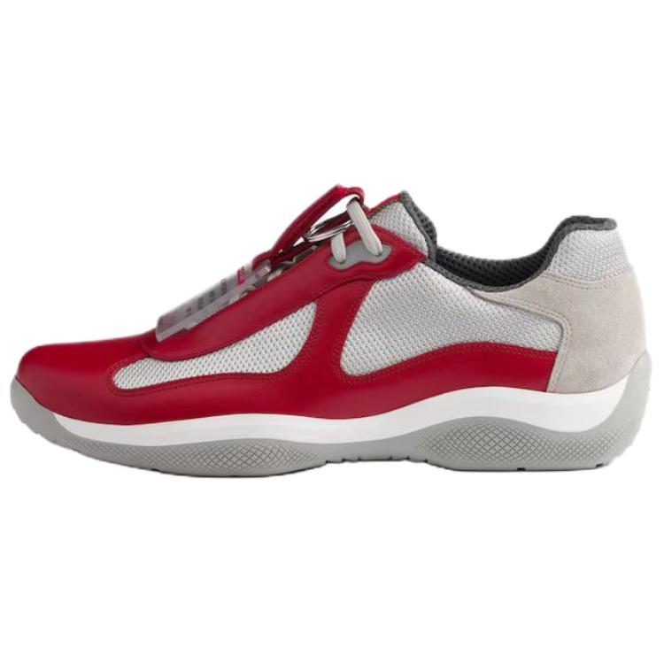Prada Prada America's Cup Low Top Casual Shoes Men's Red