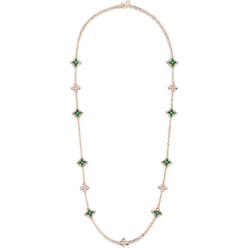 Louis Vuitton Louis Vuitton Color Blossom Multi Star Sautoir Pink Gold Malachite And Diamonds