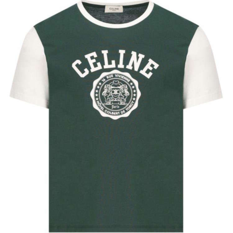 Celine Celine Blason Regular T shirt In Cotton Jersey
