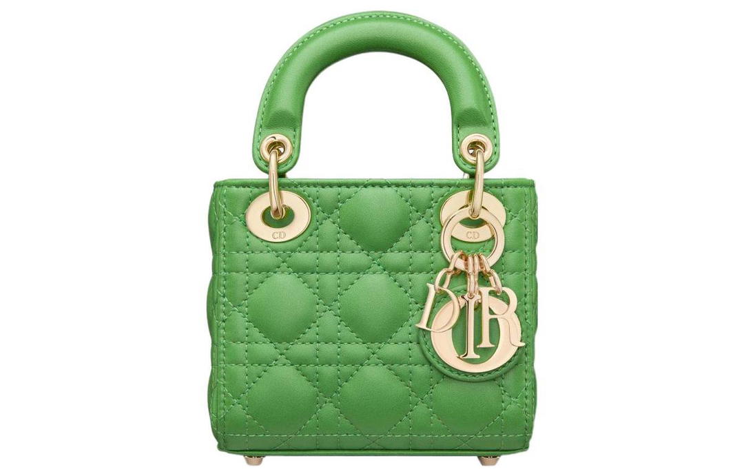 Dior Dior Lady Dior Sheepskin Dior Bag Shoulder Bag Crossbody Bag Handbag Extra Mini Women's Green