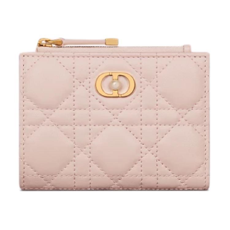 Dior Dior Jolie Lambskin Wallet Women's Light Pink