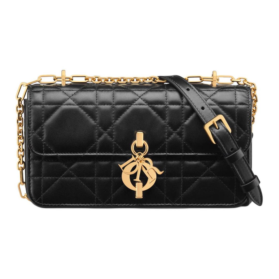 Dior Dior Sheepskin Portable Crossbody Bag Shoulder Bag Women's Black
