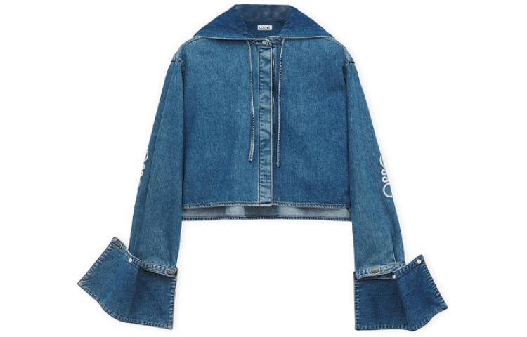 Loewe Loewe Cropped Hooded Shirt 'Jeans Blue'