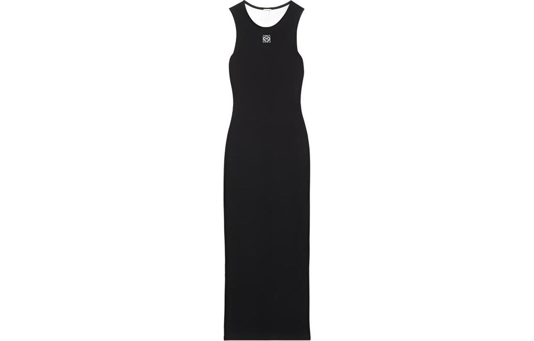 Loewe Loewe Anagram Cotton Tank Dress Black