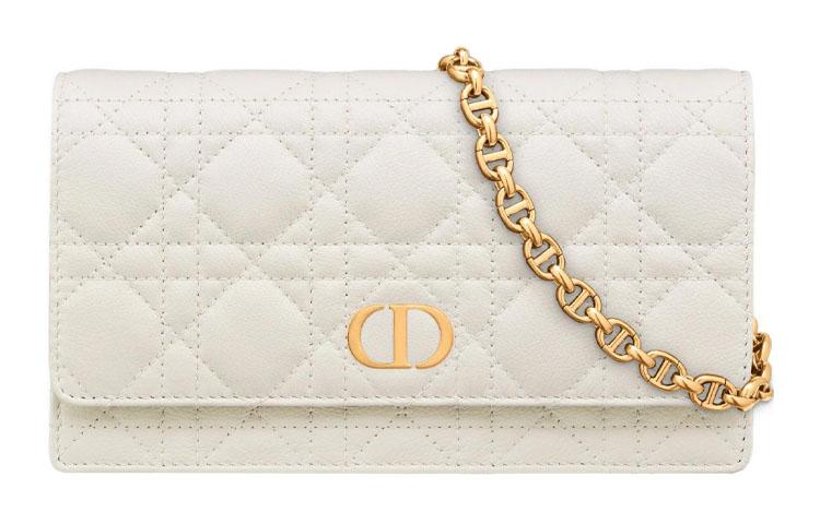 Dior Dior Caro Cow Leather Handheld Fanny Pack, Shoulder Bag, Crossbody Bag Women's Milk White