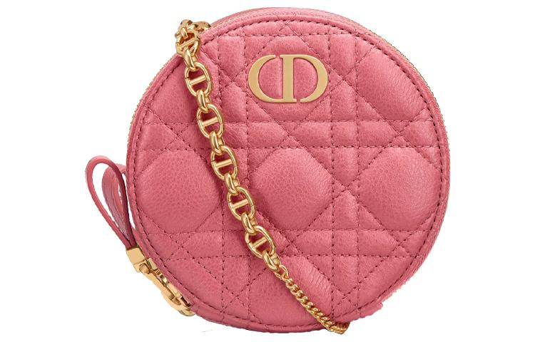 Dior Dior Caro Calfskin Shoulder Bag Crossbody Bag Women's Pink