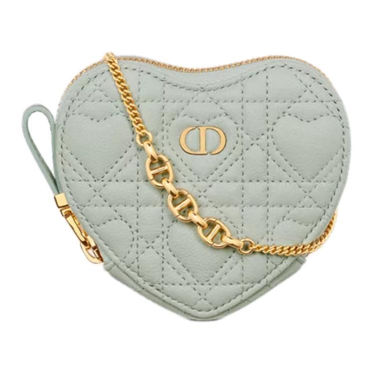 Dior Dior Dioramour DiorCaro Calfskin Heart-Shaped Bag Shoulder Bag Women's Pistachio Green