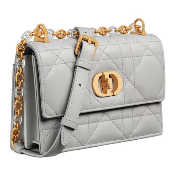 Dior Dior Sheepskin Portable Crossbody Bag Shoulder Bag Mini Women's Mist Gray