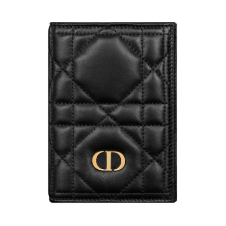 Dior Dior Lambskin Passport Holder Women's Black