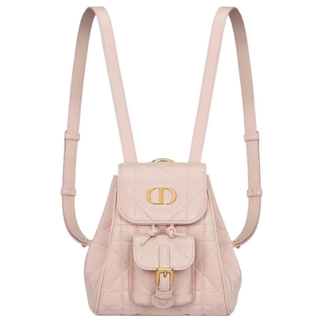 Dior Dior Caro Sheepskin Backpack Women's Rouge Pink
