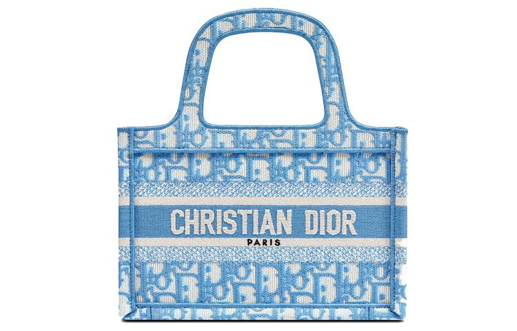 Dior Dior BookTote Embroidery Tote Bag Shopping Bag Handbag Mini Women's Cornflower Blue