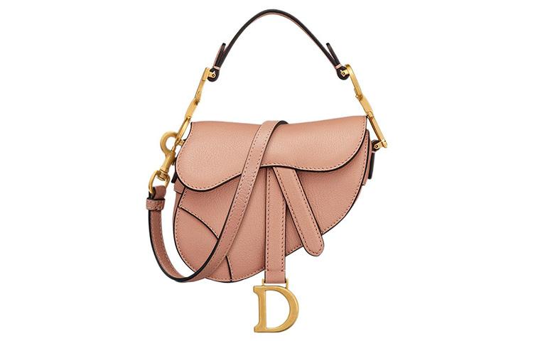 Dior Dior Saddle Sheepskin Saddle Bags Shoulder Bag Crossbody Bag Handbags Extra Mini Women's Rose Pink