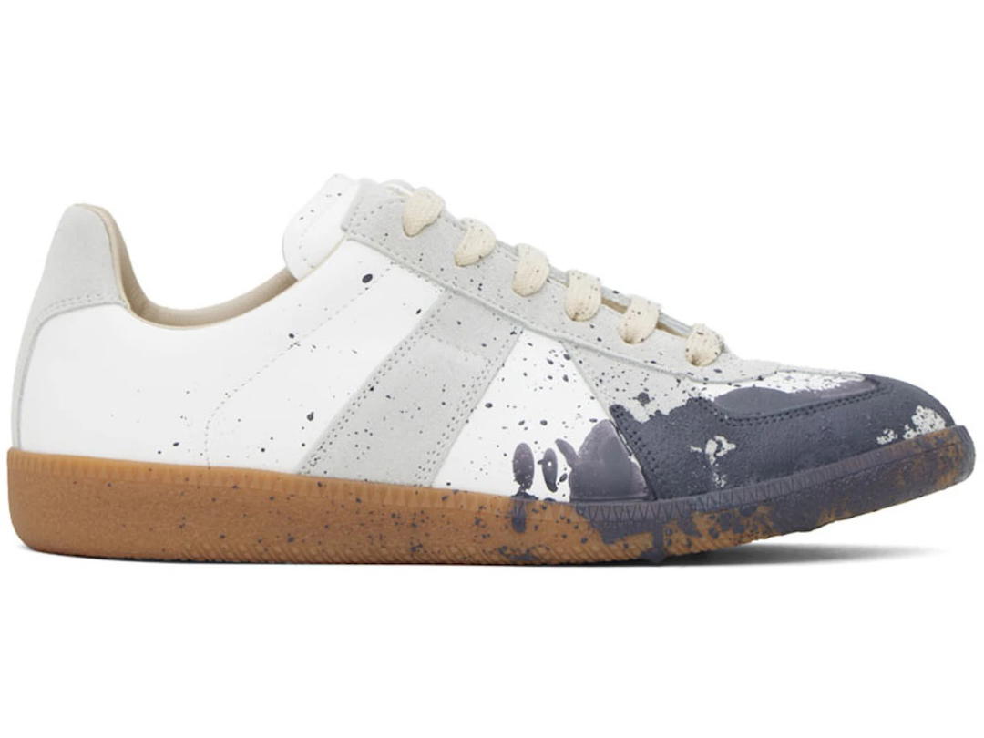 Maison Margiela Maison Margiela Paint Replica German Army Trainer (GAT) White Pewter