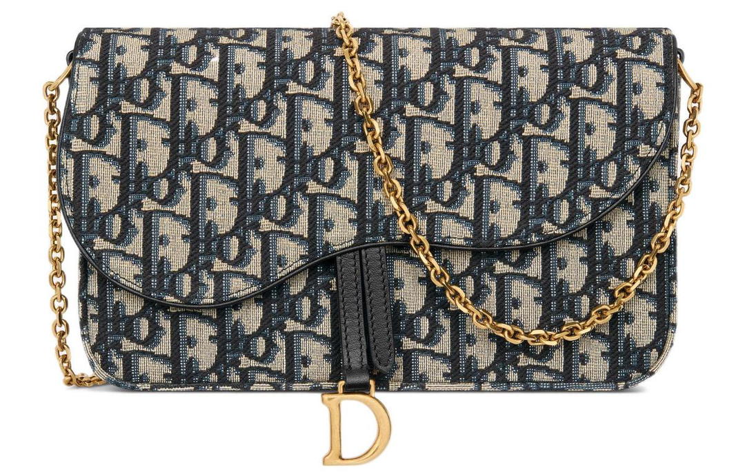 Dior Dior Fabric Clutch Regular Women's Blue