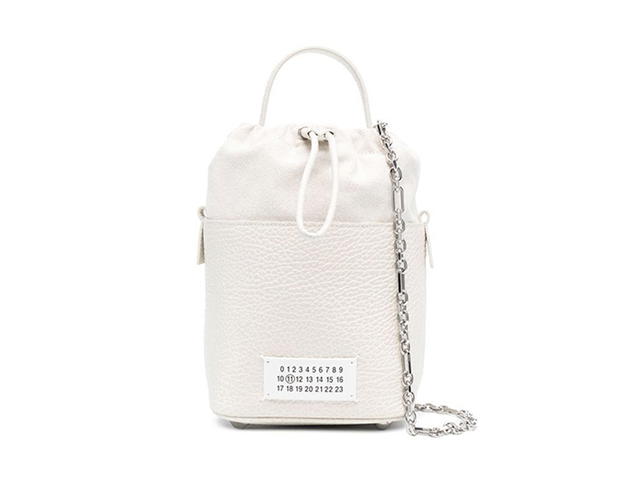 Maison Margiela Maison Margiela Leather Bucket Bagnude Neutrals Leather 80 Leather 20 Fabric - view 1
